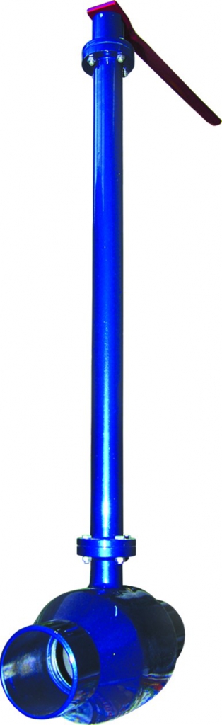 Кран шаровой цельносварной с удлиненным шпинделем с покрытием весьма усиленного типа МАРШАЛ 11с67п 8ЦП.1.016.025 Краны